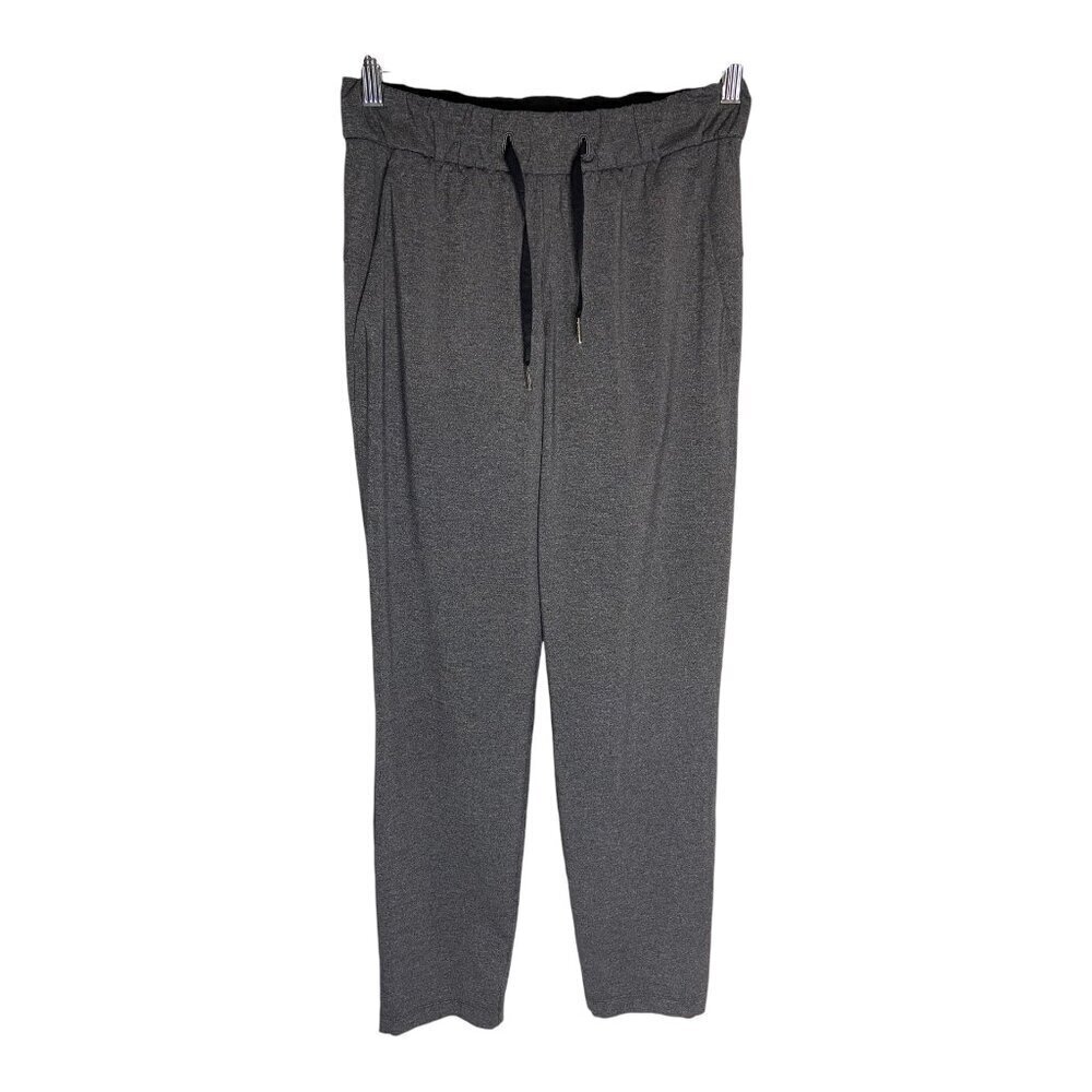 Lululemon On The Fly Pant 27" Inseam Heathered Black-sz 4